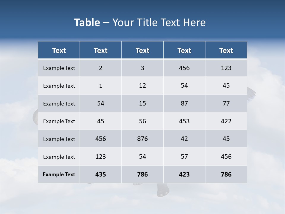 Aspiration Cloud Sky PowerPoint Template
