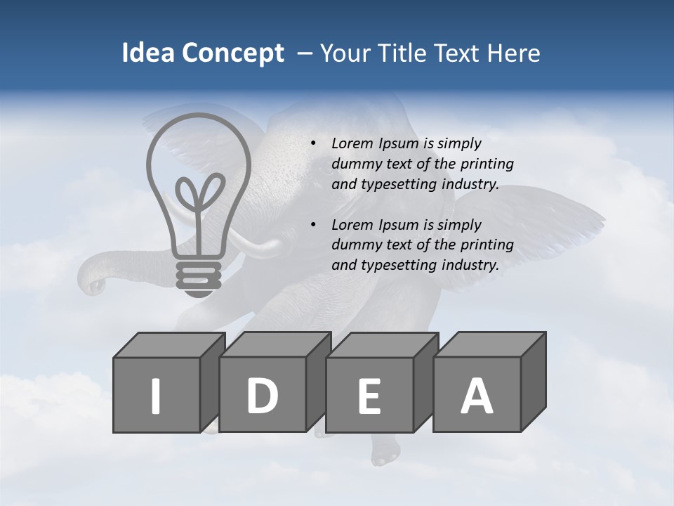 Aspiration Cloud Sky PowerPoint Template
