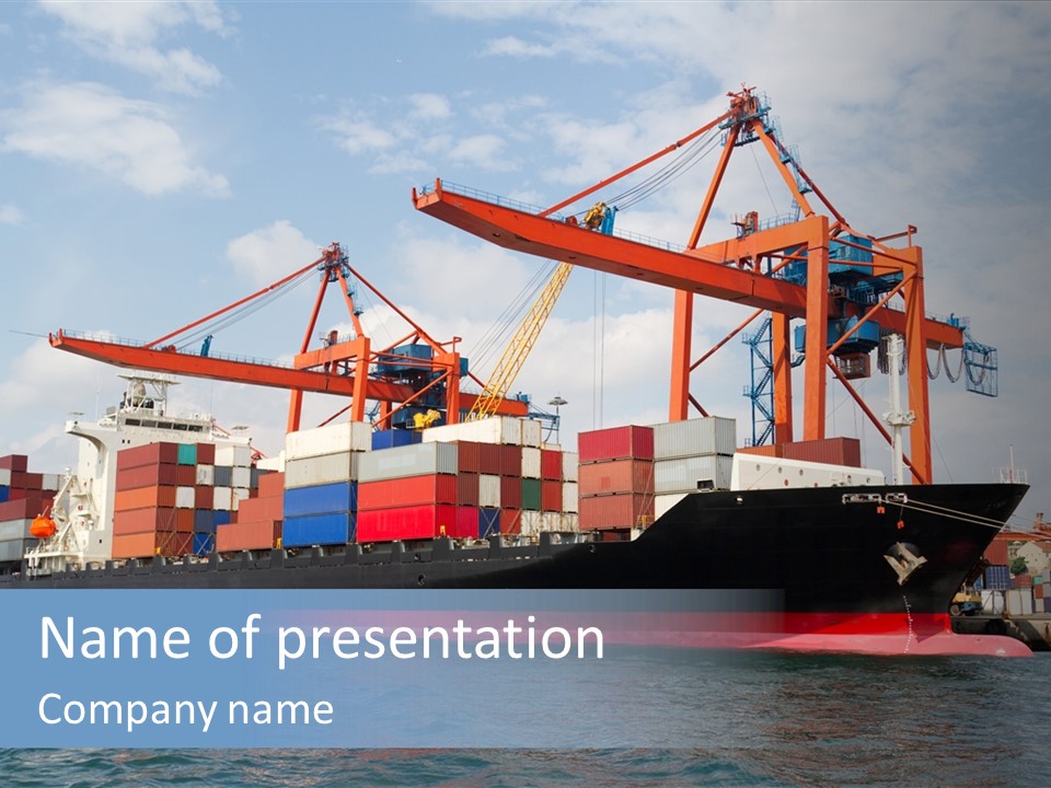 Commercial Power Dock PowerPoint Template