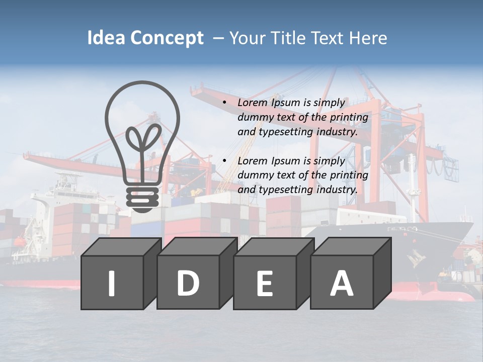 Commercial Power Dock PowerPoint Template