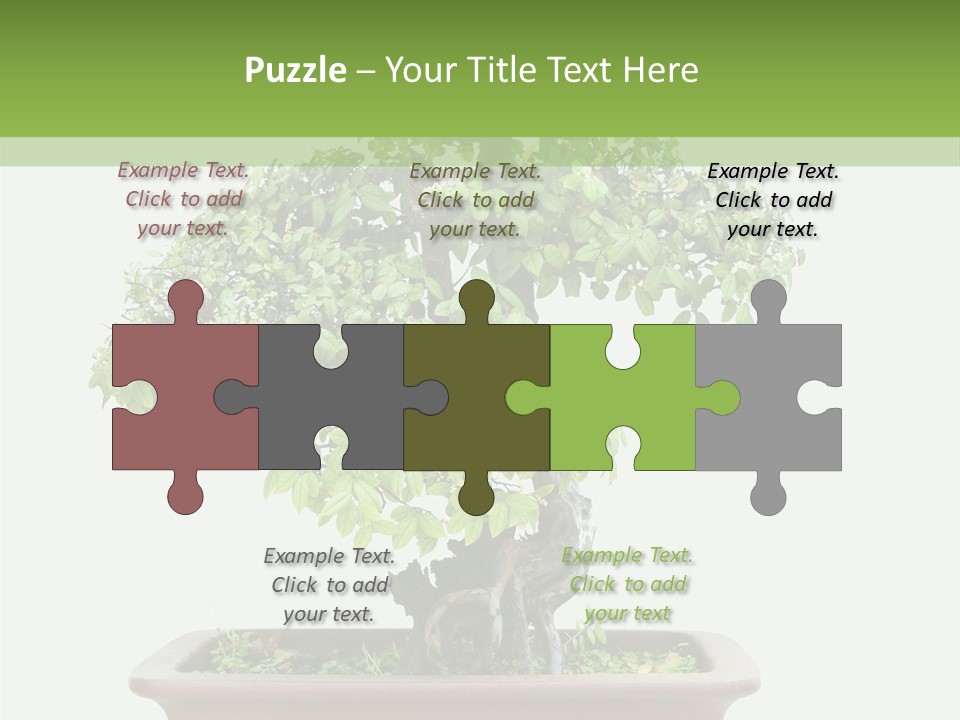 White Botany Branch PowerPoint Template