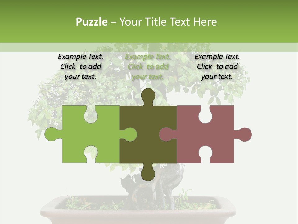 White Botany Branch PowerPoint Template