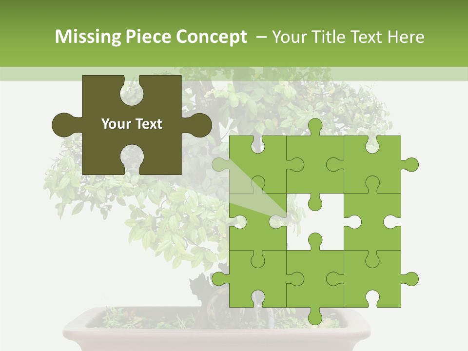 White Botany Branch PowerPoint Template