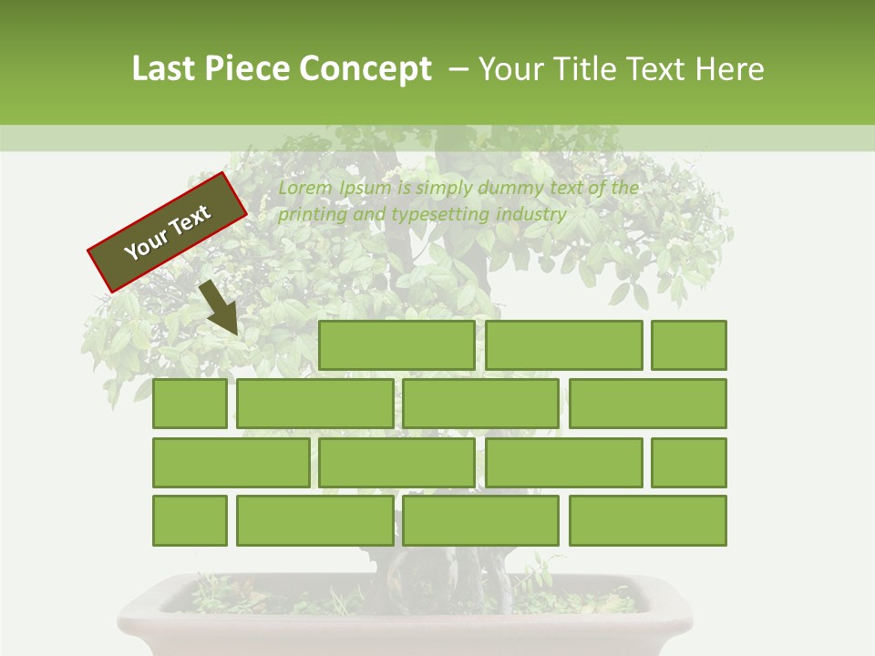 White Botany Branch PowerPoint Template