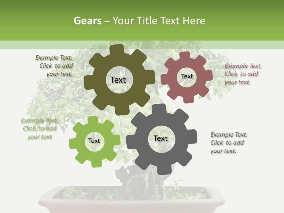 White Botany Branch PowerPoint Template