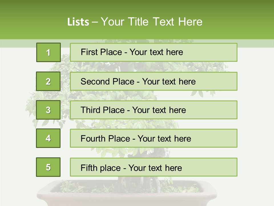 White Botany Branch PowerPoint Template