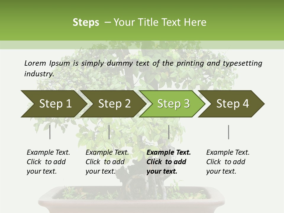White Botany Branch PowerPoint Template
