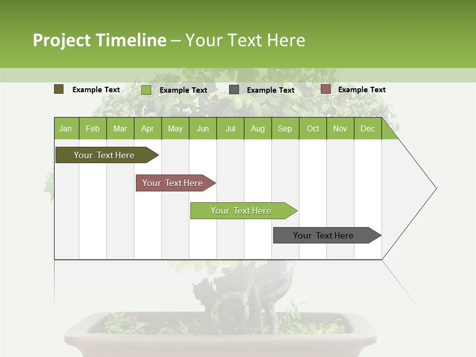 White Botany Branch PowerPoint Template