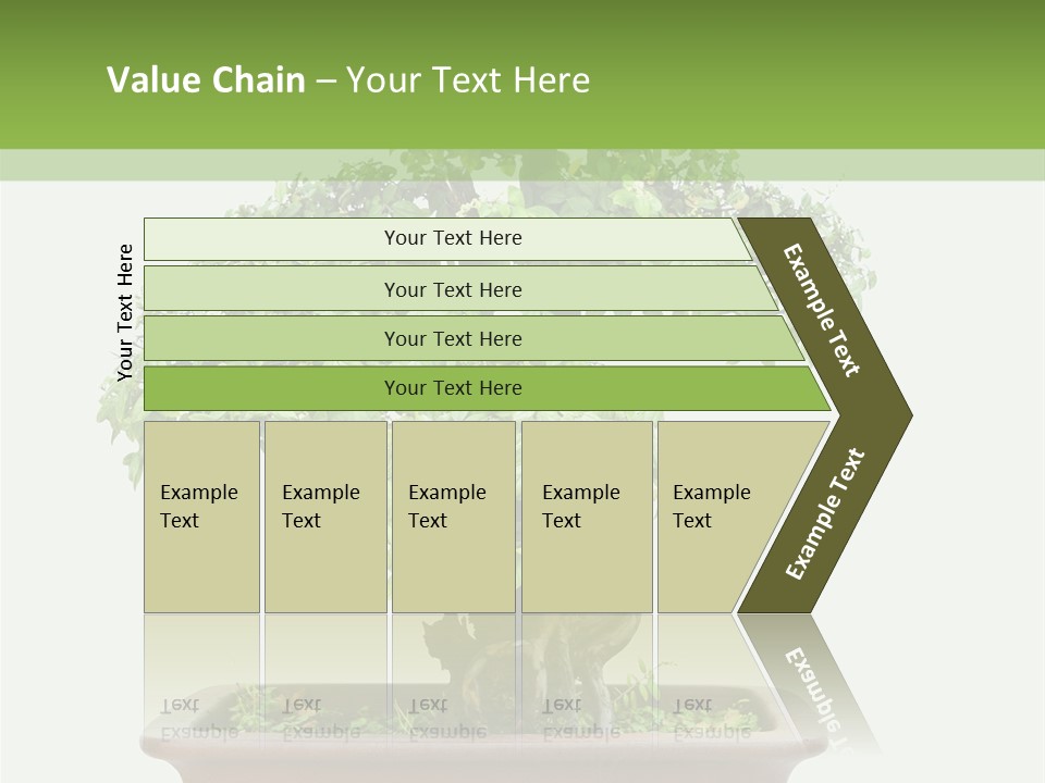 White Botany Branch PowerPoint Template