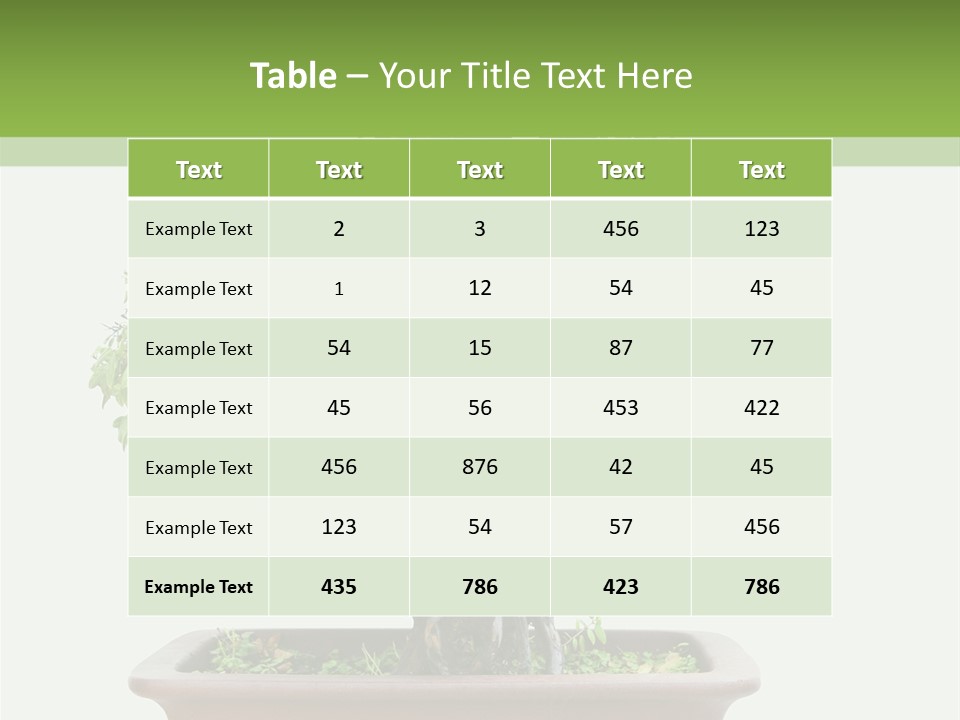White Botany Branch PowerPoint Template
