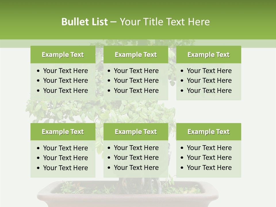 White Botany Branch PowerPoint Template