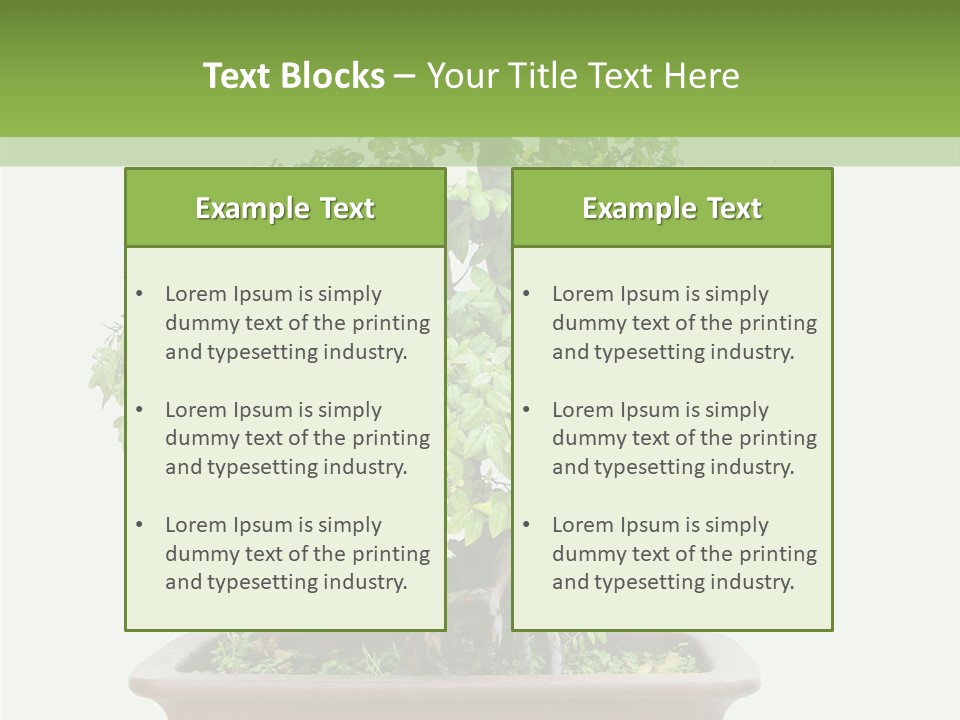 White Botany Branch PowerPoint Template