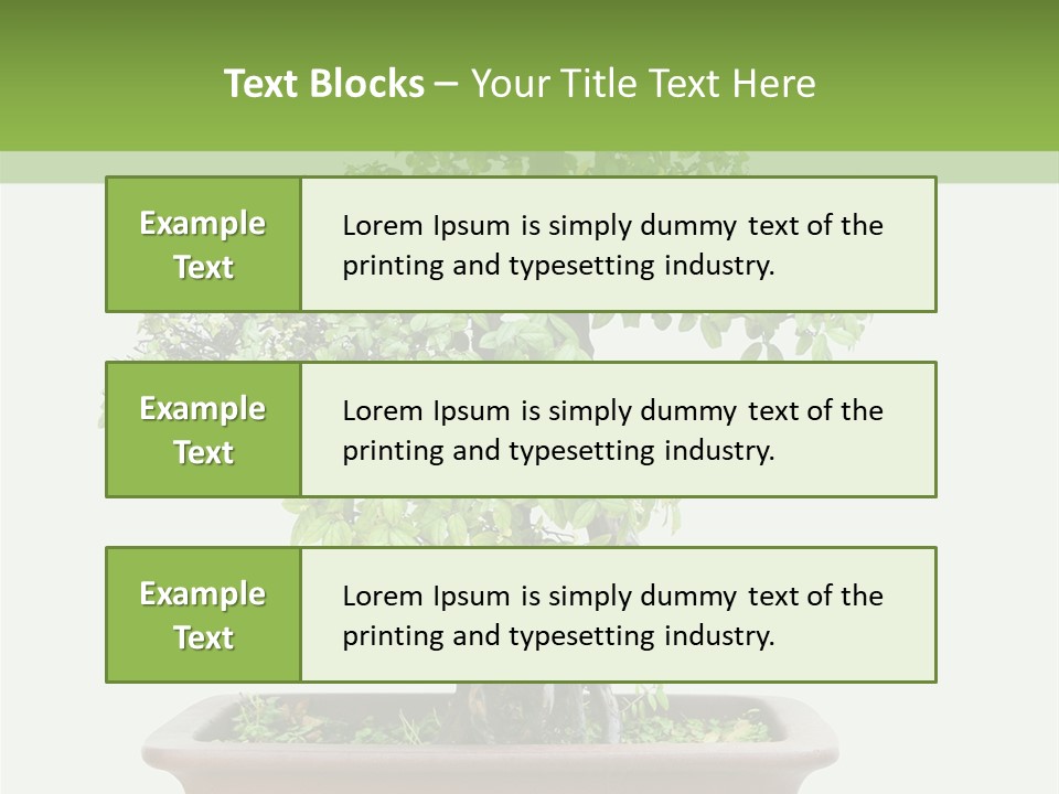 White Botany Branch PowerPoint Template
