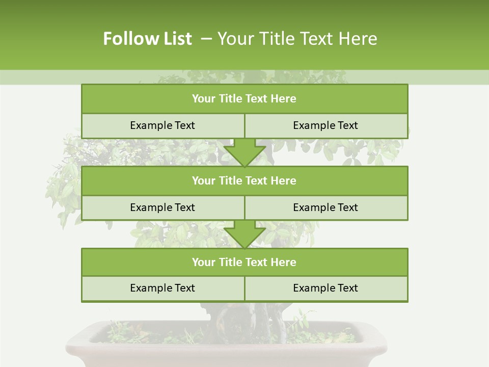 White Botany Branch PowerPoint Template