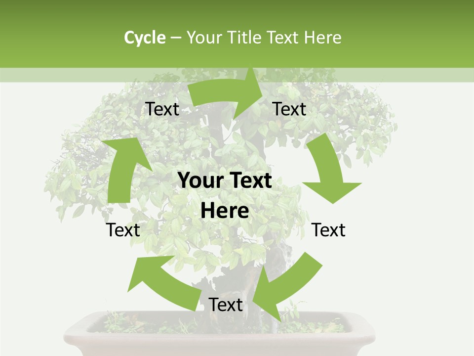 White Botany Branch PowerPoint Template