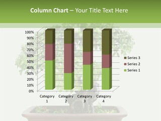 White Botany Branch PowerPoint Template