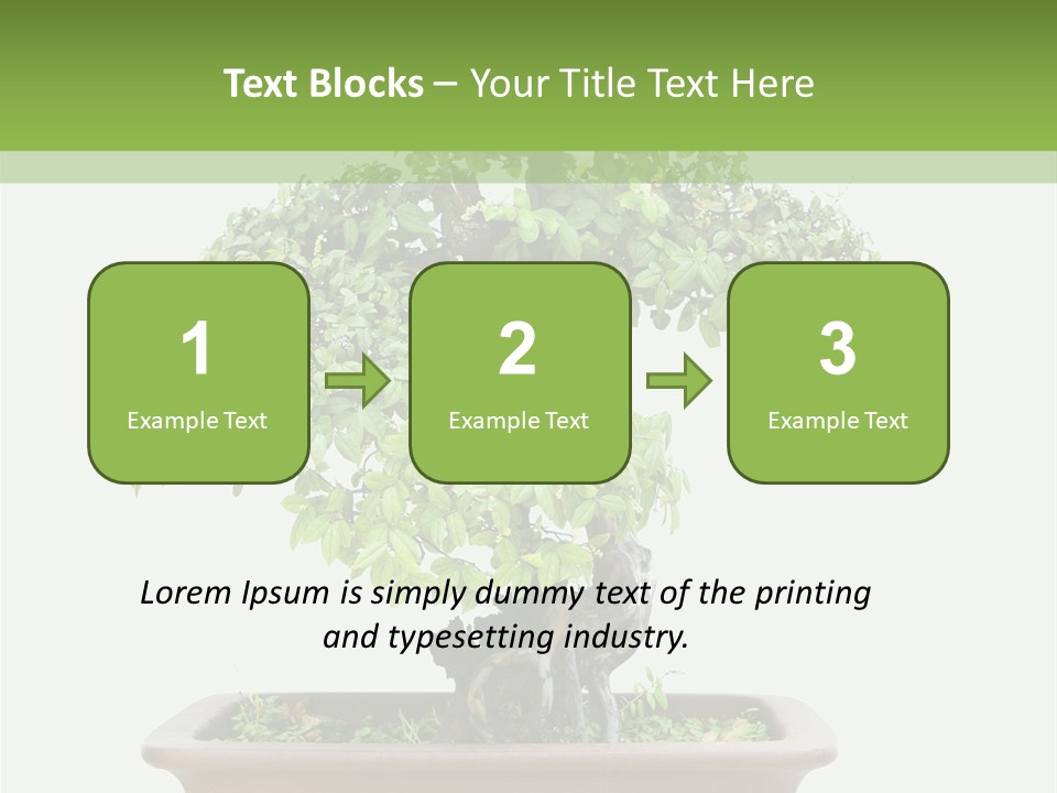 White Botany Branch PowerPoint Template