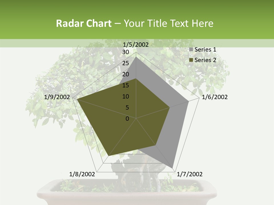 White Botany Branch PowerPoint Template