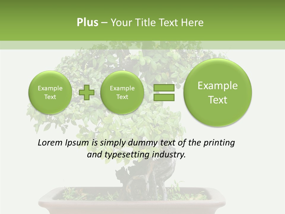 White Botany Branch PowerPoint Template