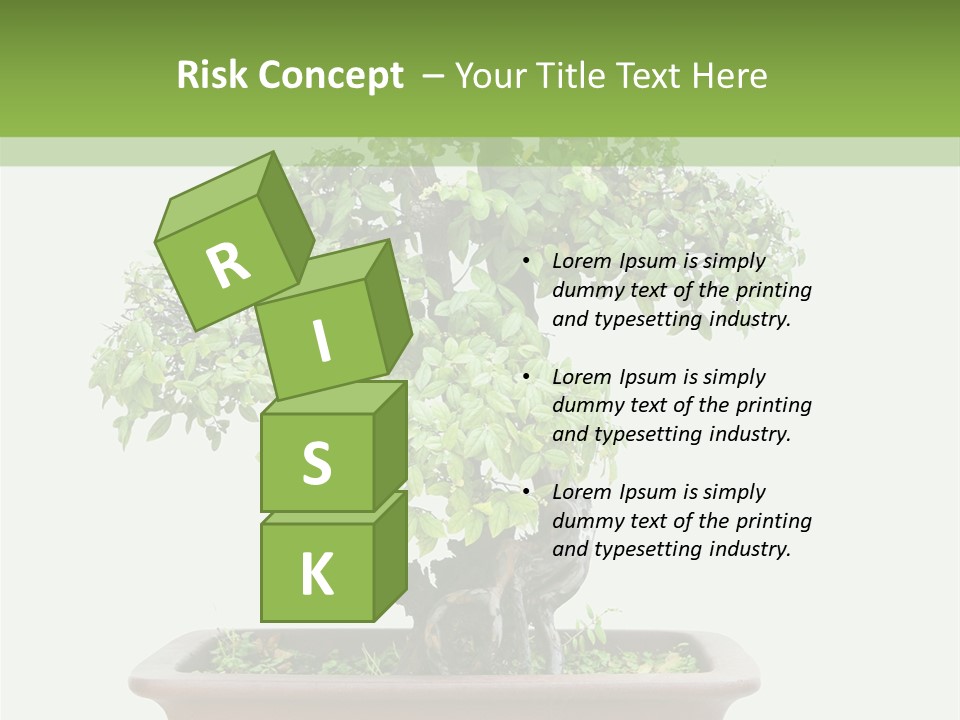 White Botany Branch PowerPoint Template