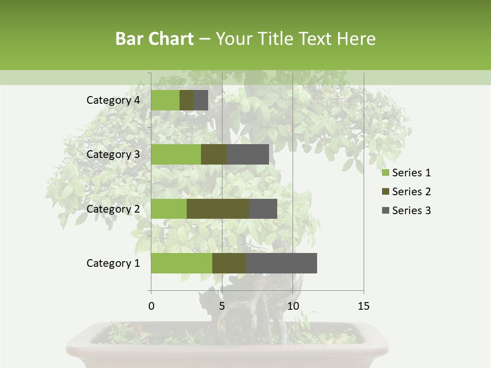 White Botany Branch PowerPoint Template