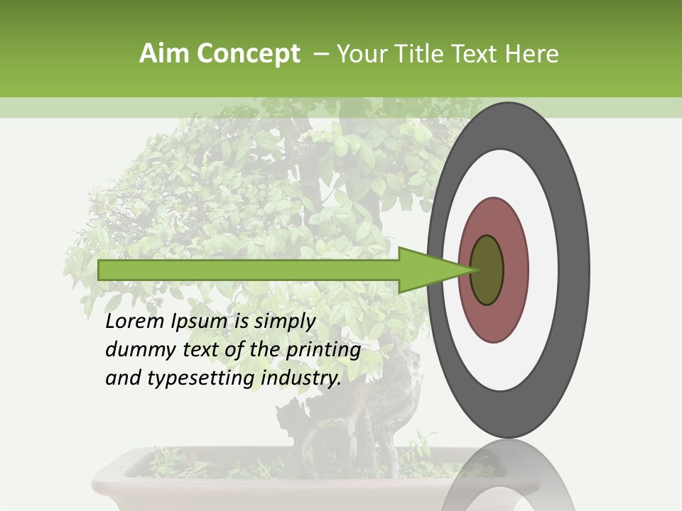 White Botany Branch PowerPoint Template