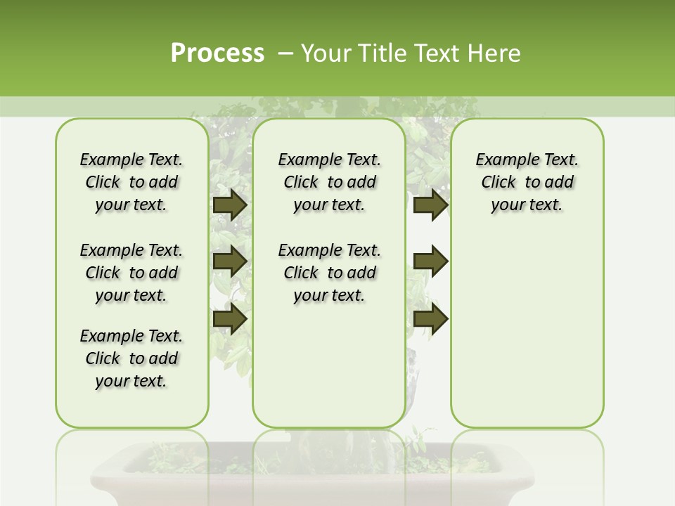 White Botany Branch PowerPoint Template