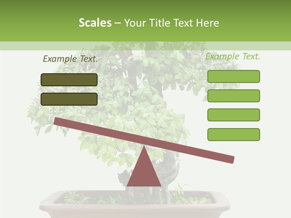 White Botany Branch PowerPoint Template