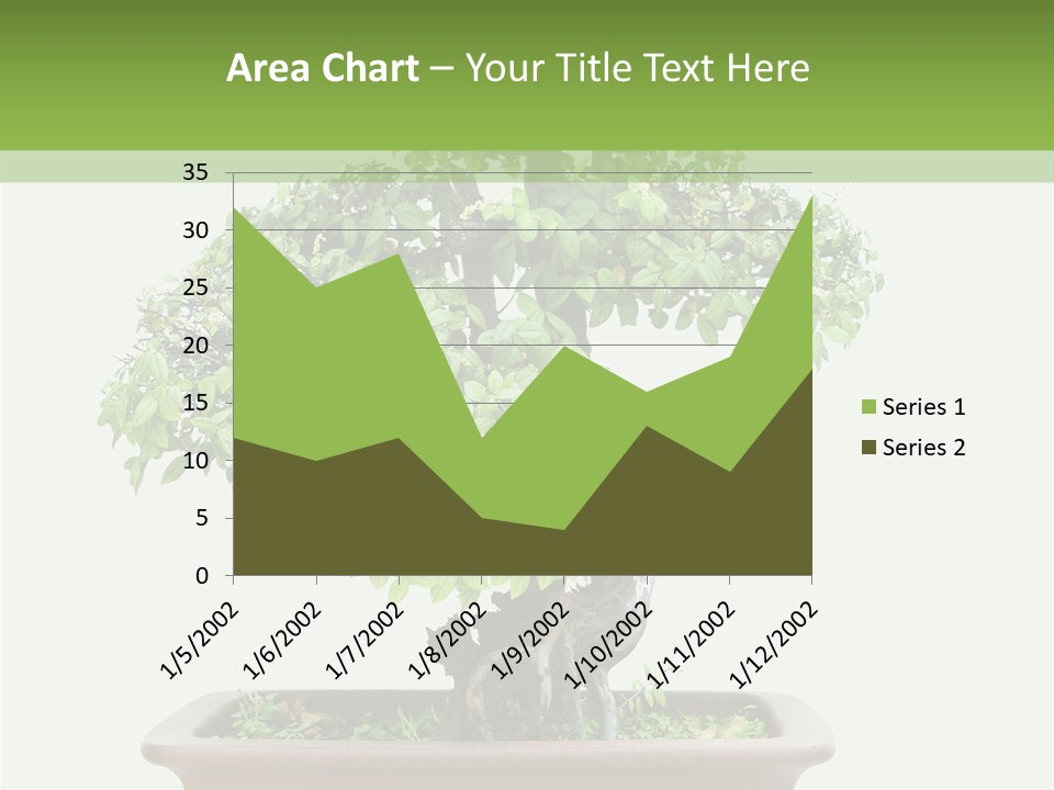 White Botany Branch PowerPoint Template