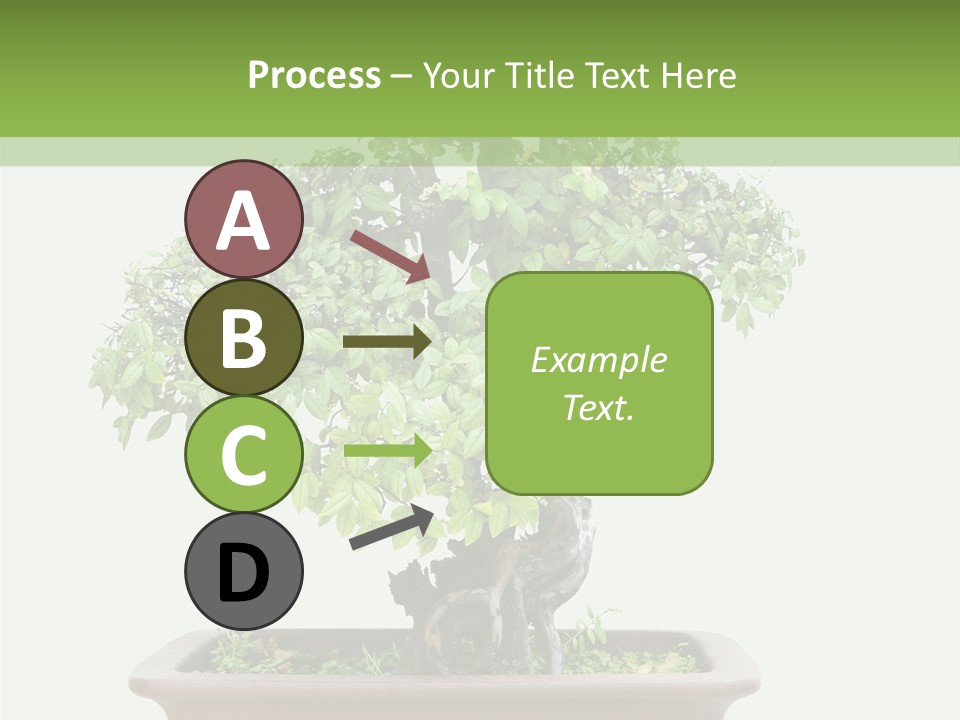 White Botany Branch PowerPoint Template