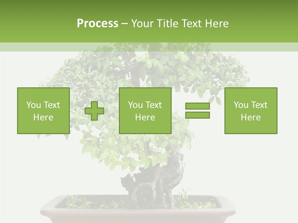 White Botany Branch PowerPoint Template