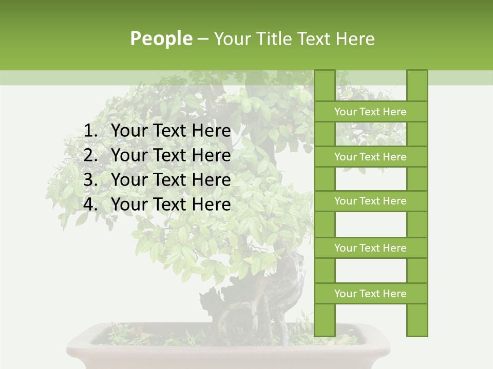 White Botany Branch PowerPoint Template