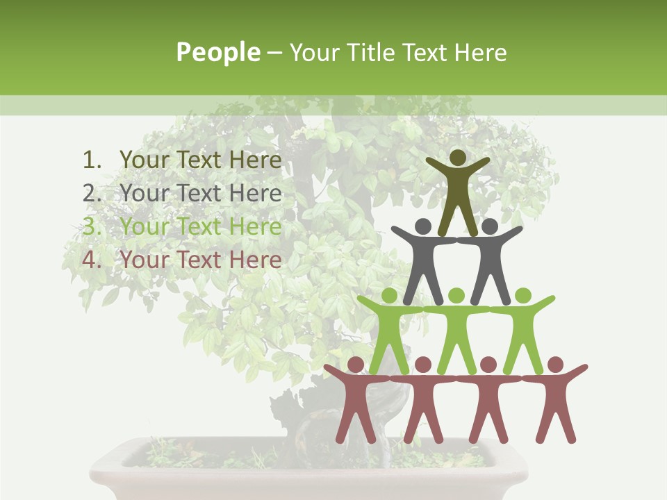 White Botany Branch PowerPoint Template