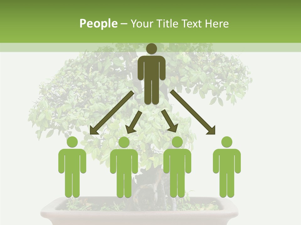 White Botany Branch PowerPoint Template