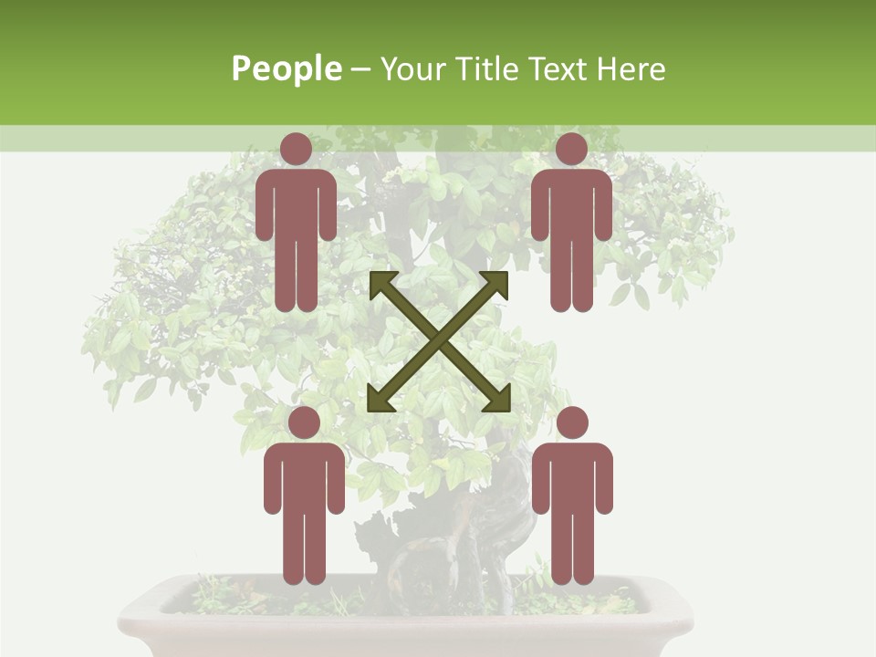 White Botany Branch PowerPoint Template