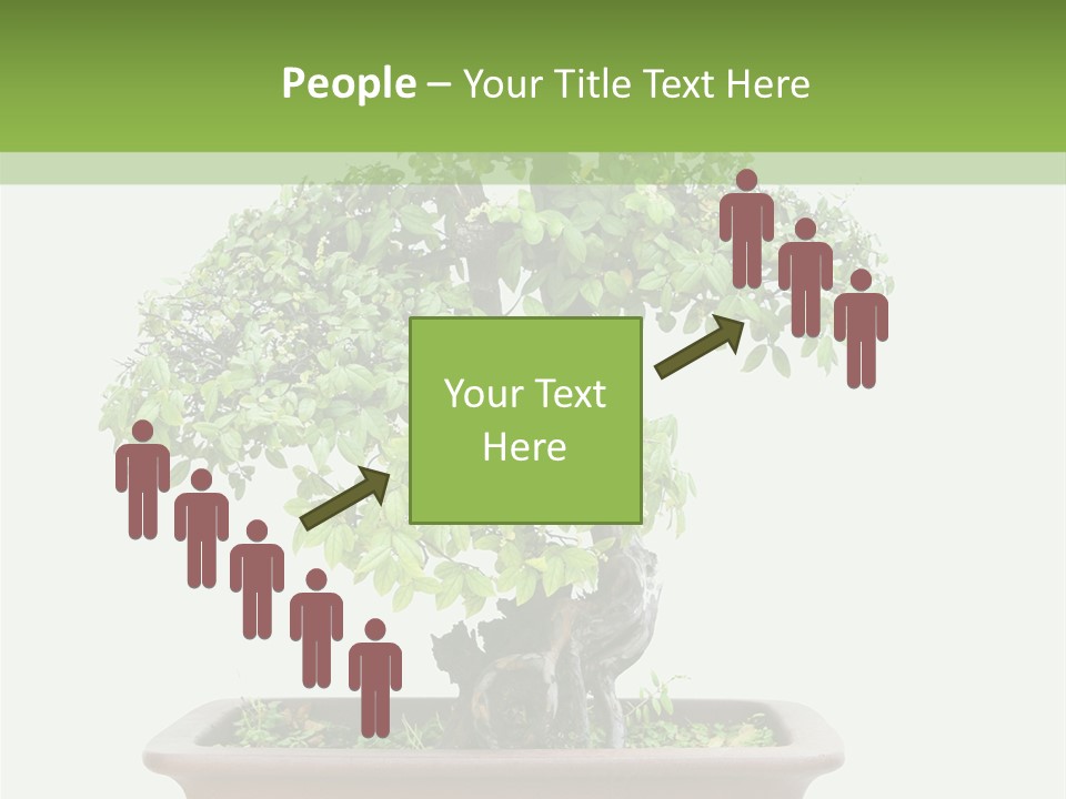 White Botany Branch PowerPoint Template