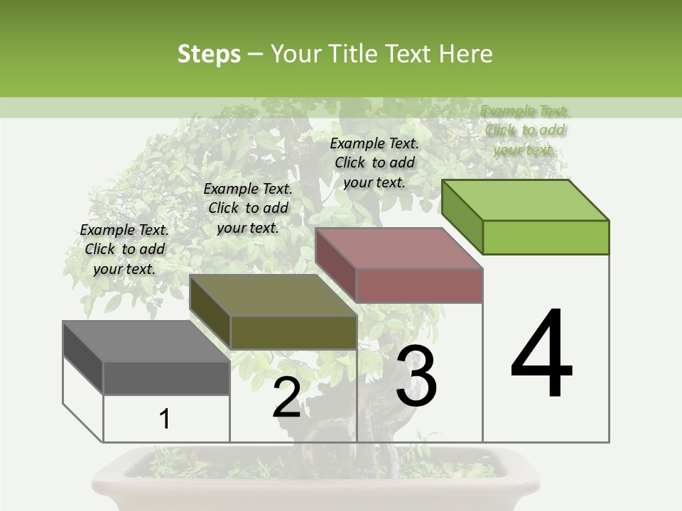 White Botany Branch PowerPoint Template