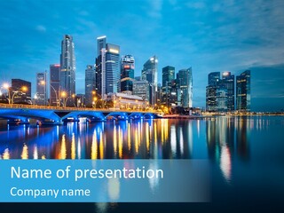 Reflection Finance Twilight PowerPoint Template