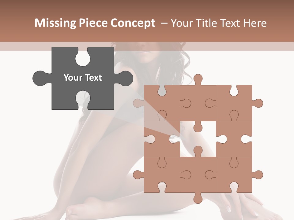 Brunette Barefoot Single PowerPoint Template