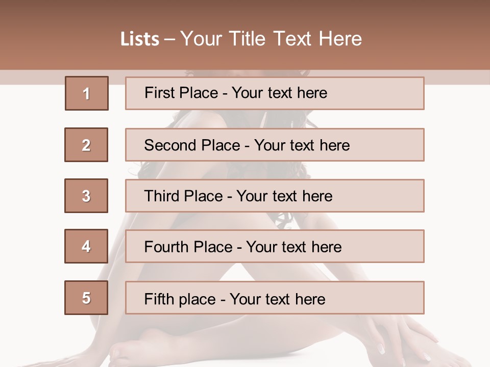Brunette Barefoot Single PowerPoint Template