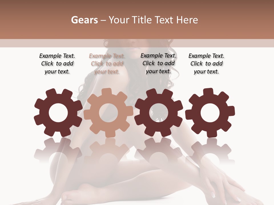 Brunette Barefoot Single PowerPoint Template