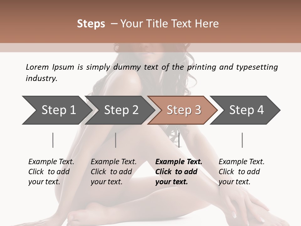 Brunette Barefoot Single PowerPoint Template