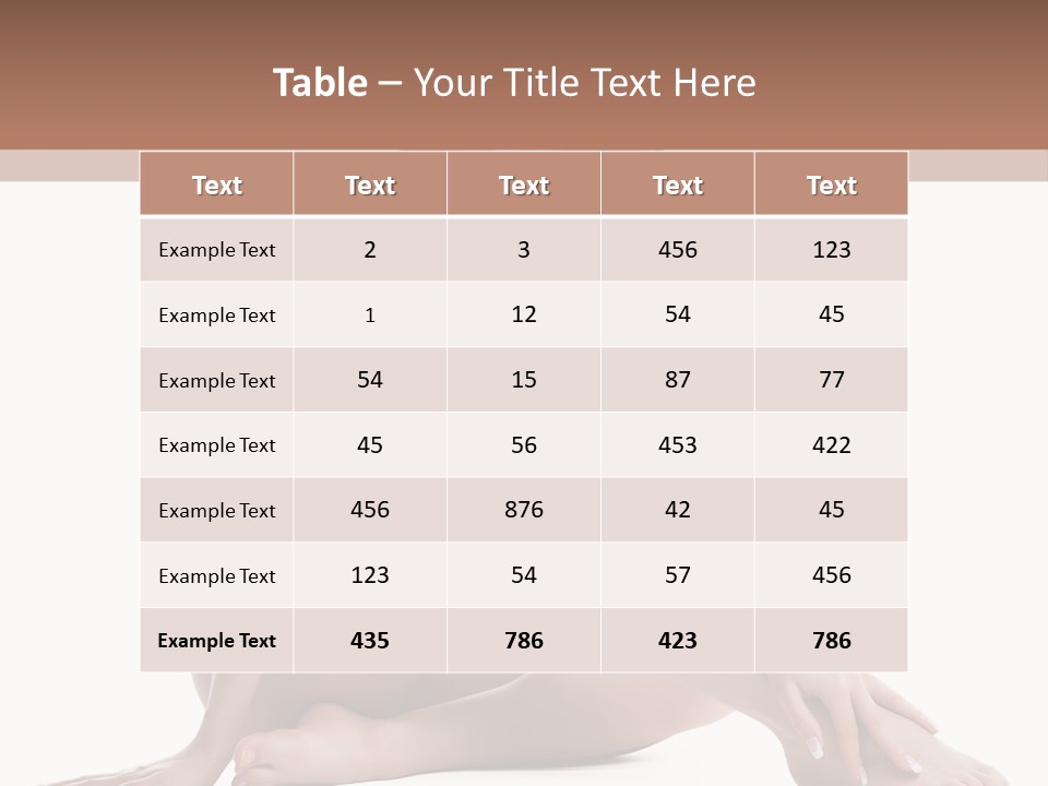 Brunette Barefoot Single PowerPoint Template