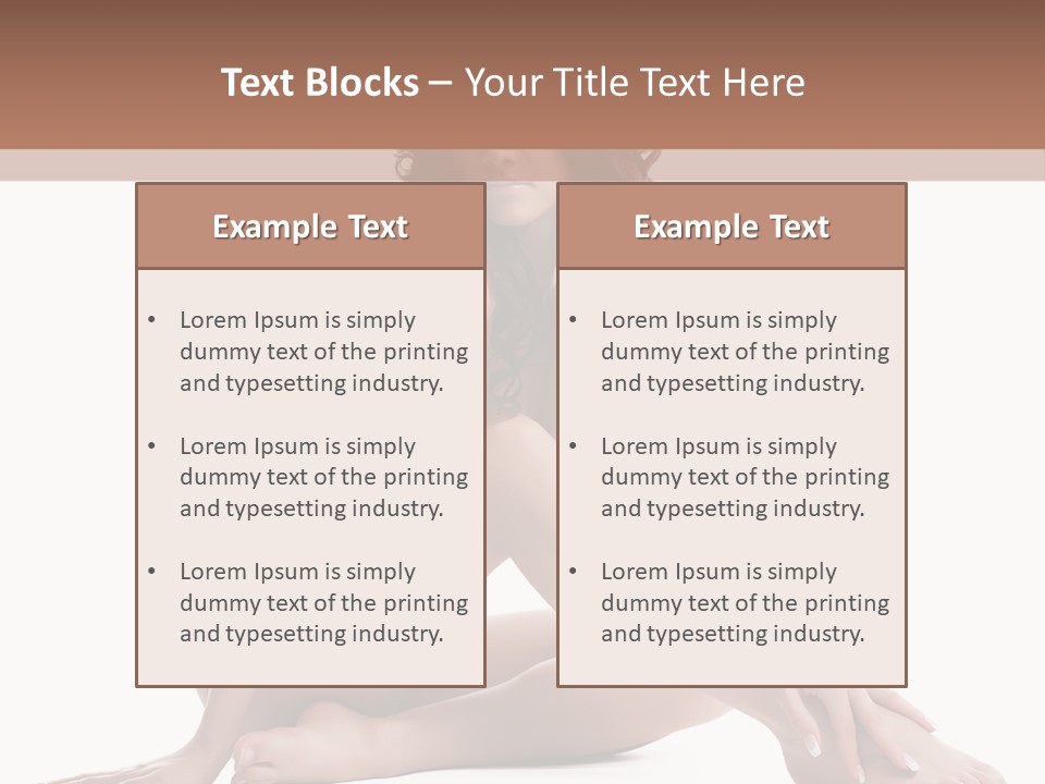Brunette Barefoot Single PowerPoint Template