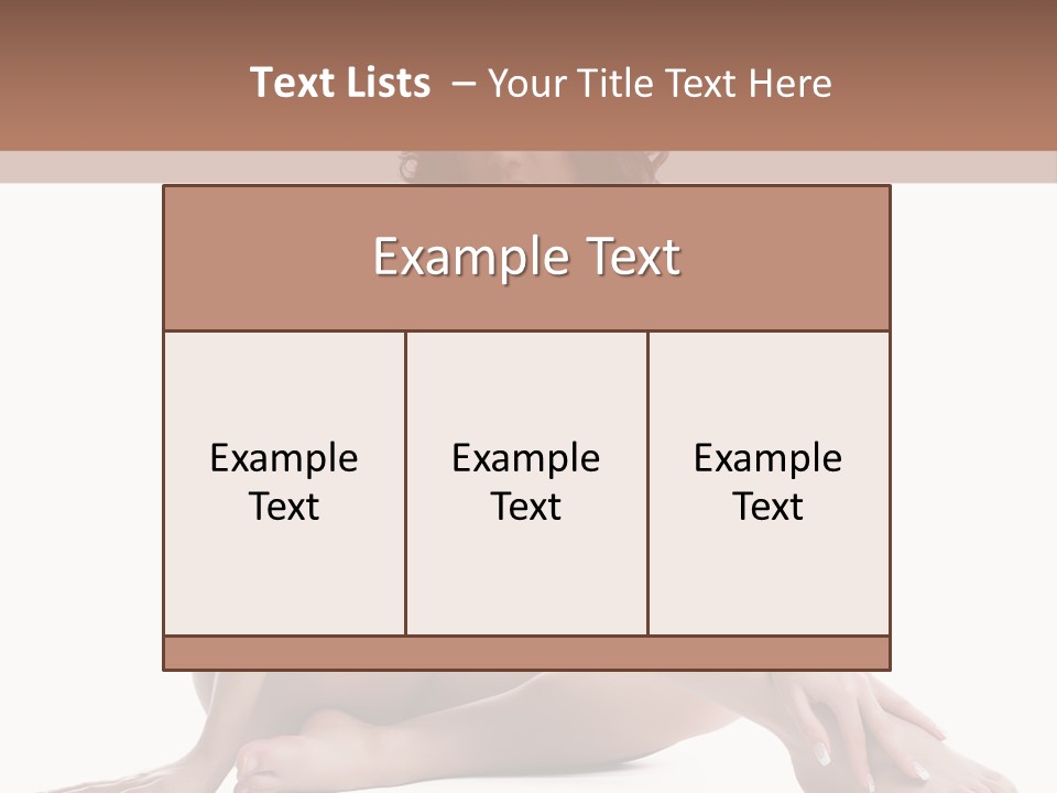 Brunette Barefoot Single PowerPoint Template