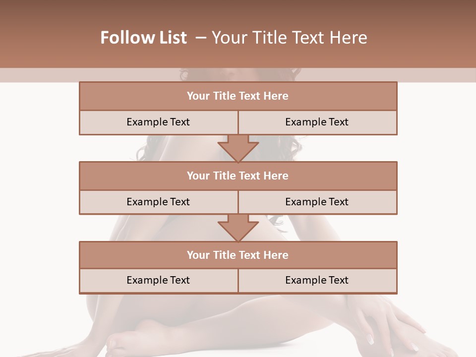 Brunette Barefoot Single PowerPoint Template