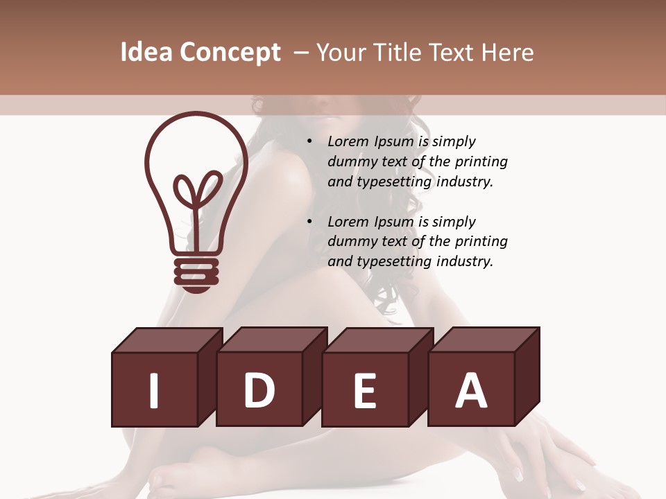 Brunette Barefoot Single PowerPoint Template