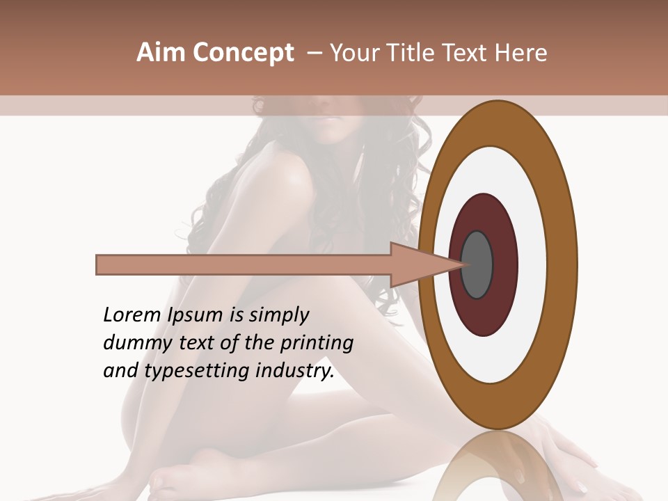 Brunette Barefoot Single PowerPoint Template