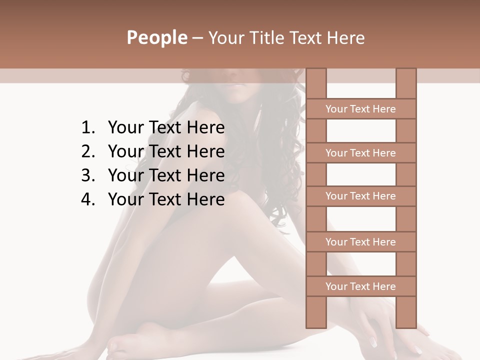 Brunette Barefoot Single PowerPoint Template