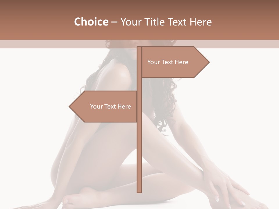 Brunette Barefoot Single PowerPoint Template